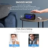 HOMVILLA Digital Alarm Clock with Large LED Display Dual Alarms USB Charging view 7