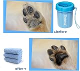 Tinioey Dog Paw Cleaner Muddy Paws Washer with 3 Towels Small/Medium view 4