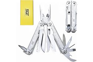 SQT2048 20-in-1 Multitool, Gifts for Men, Foldable & Self-Locking, Professional Multitool for DIY, Outdoor Camping, and Home 