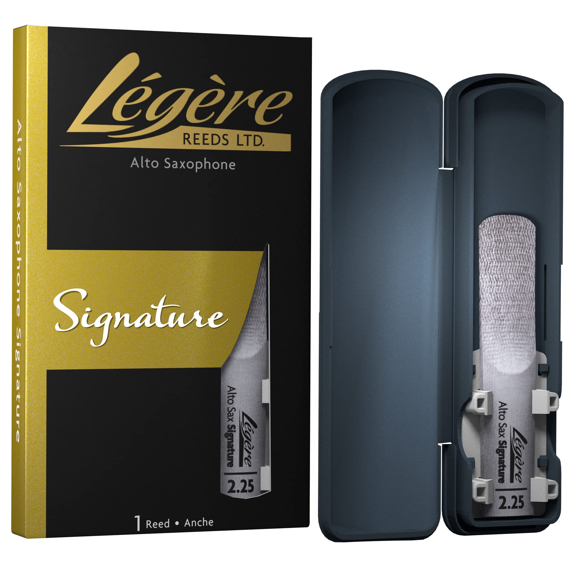 Légère Reeds - Alto Saxophone Reed, Signature, Strength 2.25 (ASG2.25) - Premium Synthetic Woodwind Reed