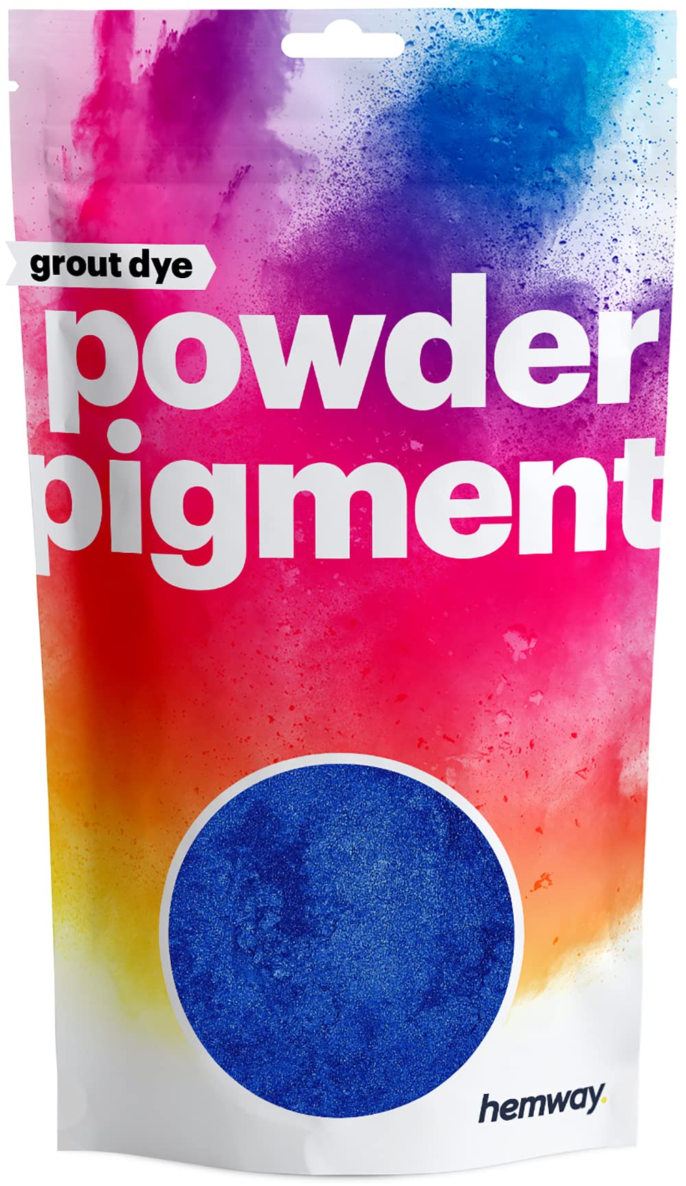 Hemway Grout Powder Pigment Metallic Sapphire Blue 50g | Coloured Dye for Grout, Suitable for Kitchen & Bathroom, High Colour Saturation