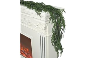 Artgar 5 Ft Pine Garland - Real Touch Pine Garland - Artificial Greenery Garland - Christmas Garland - Green Cedar Garland for Mantel Staircase Tabletop Home Indoor Outdoor Winter Christmas Decor
