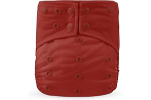 BUNGIES DIAPERS Bungies Reusable Waterproof Baby Cloth Cover Double Gussets One Size Fits 8-35lbs (Rust Red Cloth Diaper Cover)