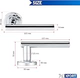 XFORT 4 Pack Door Handle on Rose Polished Chrome Internal Lever Handles view 6