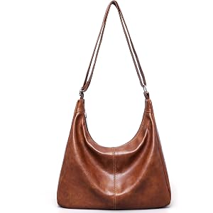 Hobo Bags for Women Vegan Leather Purses Slouchy Shoulder Bag Tote | Trendy Crossbody Foldable Travel Vintage Ladies Everyday