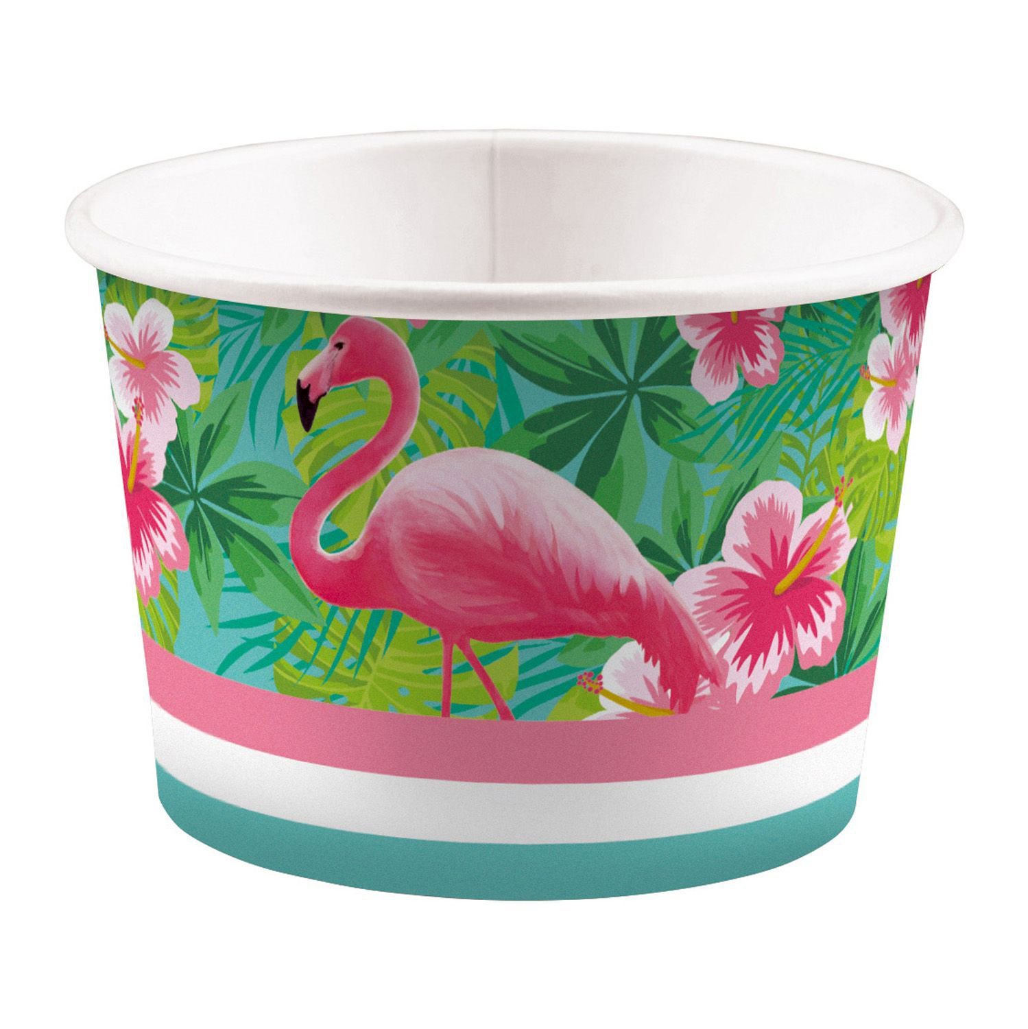 amscan Flamingo Paradise 990330 – 8 x 270 ml Paper Cups Disposable Cups