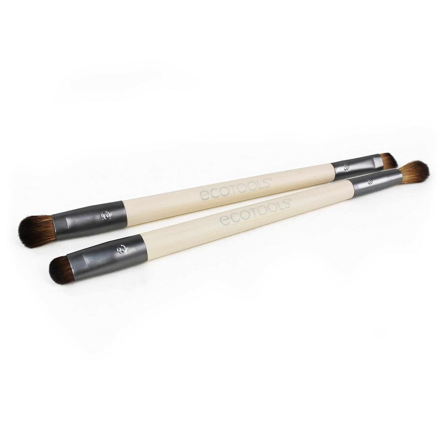 EcoTools Duo Eyeshadow Makeup Brush Set, Define Blend & Smudge, Set of 4 Brush Heads: Beauty
