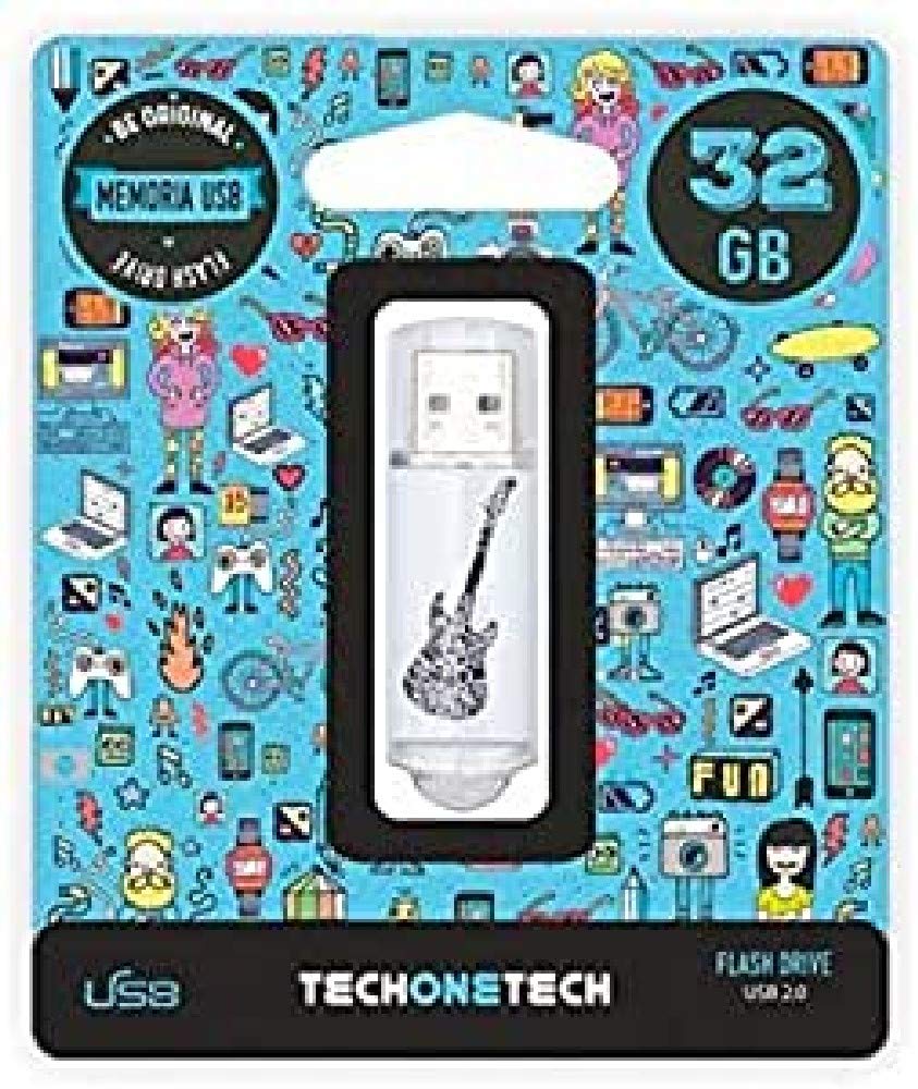 TECH ONE TECH PENDRIVE 32GB Crazy Black Guitar