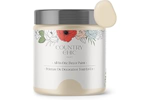 COUNTRY CHIC PAINT Country Chic All-in-One Chalk Paint for Furniture, Cabinets, Home Decor, Eco-Friendly, Matte Finish, Built-In Primer & Top Coat for Wood, Metal - Cheesecake (Off White) - 4 oz (118 ml)