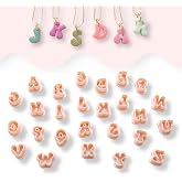 26 Piece Bubble Alphabet Polymer Clay Cutter Set by Sylhouette Studios | Unique bubble-style letters add a playful, modern look to handmade jewelry, accessories, and clay creations.