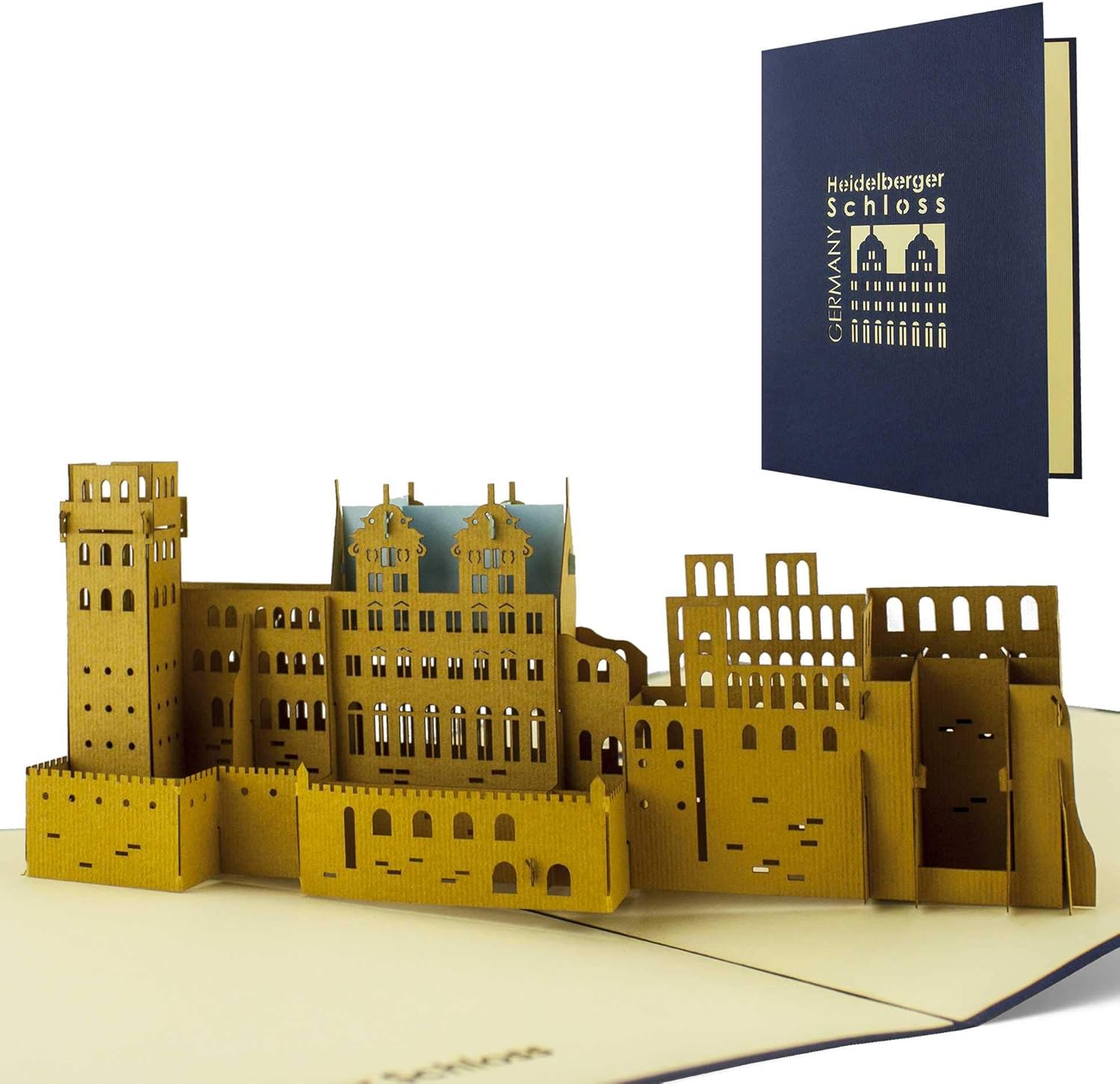 Maison Cartes De Voeux Papeterie Heidelberger Chateau 3 D Pop Up Carte De Voeux Anniversaire Villes Voyages Handmade x15 Fetes Occasions Speciales