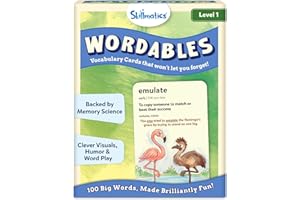 Skillmatics Vocabulary Flash Cards for Kids - Learn 100 Words with Wordplay, Visuals, & Soundplay, Christmas Stocking Stuffers, Educational Gifts for Ages 8, 9, 10 & Up, Screen-Free Language Game