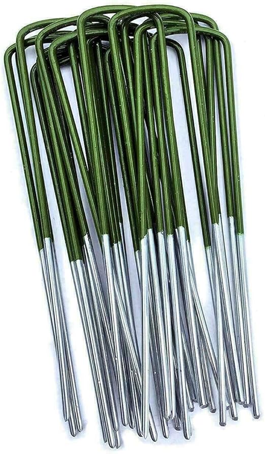 Green Artificial Turf Grass U Pins Metal Galvanised Pegs Staples FABRIC Control Landscaping Green Artificial Turf Grass U Pins Metal Galvanised Pegs Staples FABRIC Control Landscaping