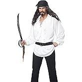 California Costumes Men's Pirate Wig Moustache and Chin Patch