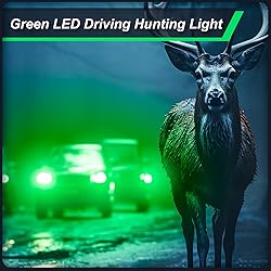 Tujoe 4 Pcs Green Driving Hunting Lights LED Spot