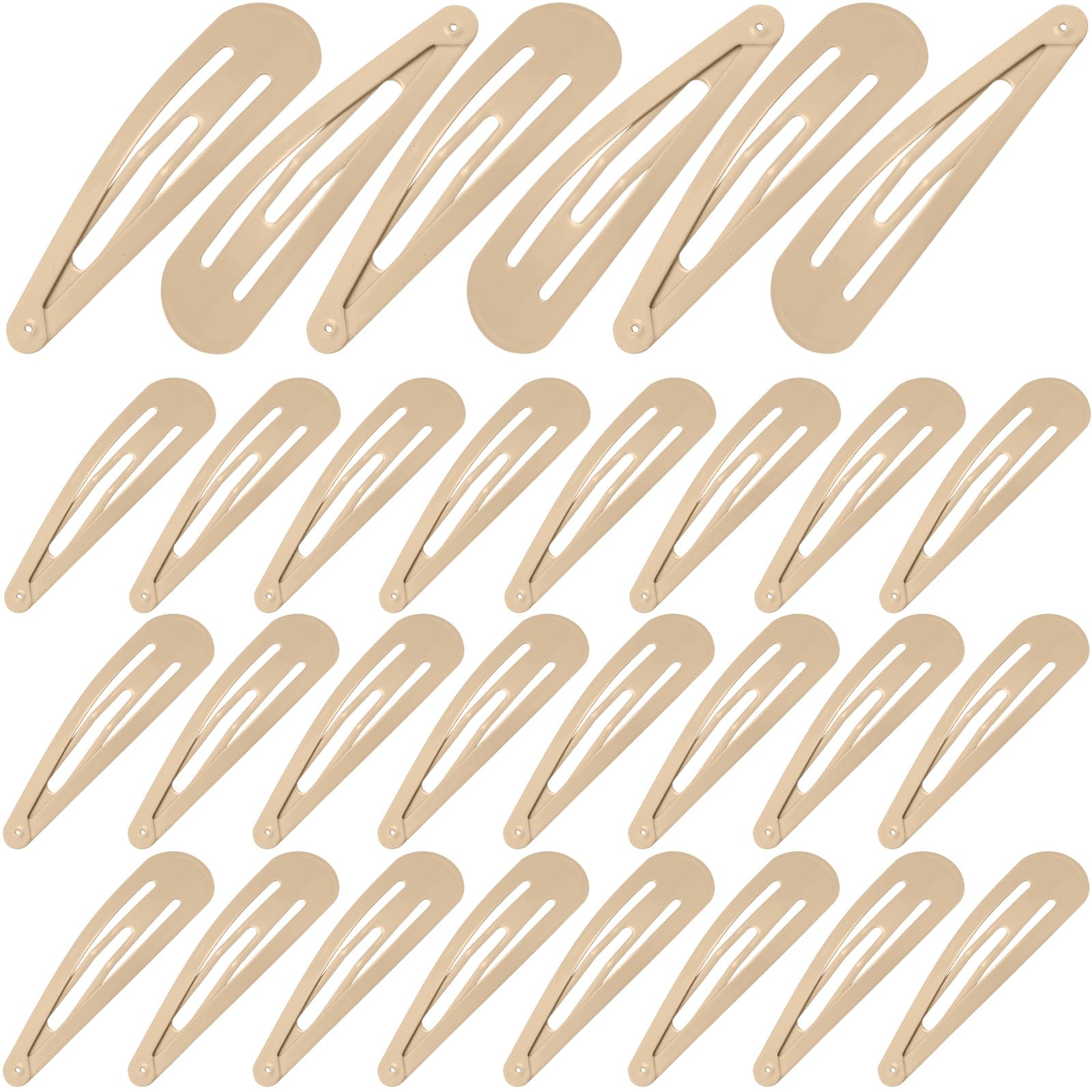 Photo 1 of WILLBOND 30 Pieces 3.1 Inch Large Metal Snap Hair Clips Nonslip Barrettes Women Hair Accessories (Taupe)