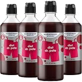 SodaStream Diet Dr Pete Drink Mix, 4 Pack Diet Soda Syrup for Sparkling Water Makers, Zero Calorie Sodastream Flavors, Aspartame Free, 4 x 14.9 Fl Oz (440ml) Makes about 96 Drinks Per Pack.