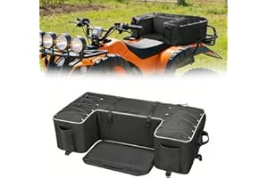 ATV Rear Seat Storage Bag for Honda FourTrax Rubicon 520 DCT EPS 2015–2026, Durable Organizer Quad & Four Wheeler Cargo Bag, 