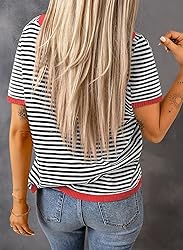 Dokotoo Womens Top Short Sleeve Casual Summer
