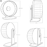 Niteangel Super Silent 10-Inch Hamster Wheel Pink Adjustable Base view 9