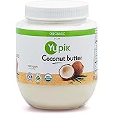 Yupik Organic Coconut Butter, 1 kg, No Sugar Added Gluten-Free, Creamy Healthy Spread, Ideal for Baking