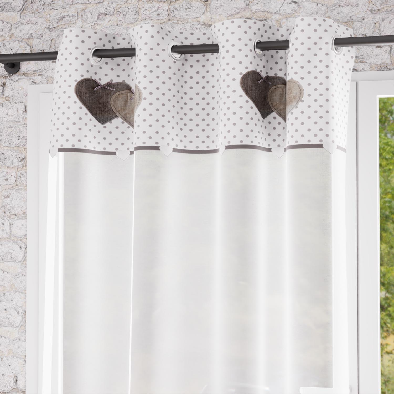 Soleil d'ocre Sail for Eyelets 130 x 250 cm Cotton Love Grey