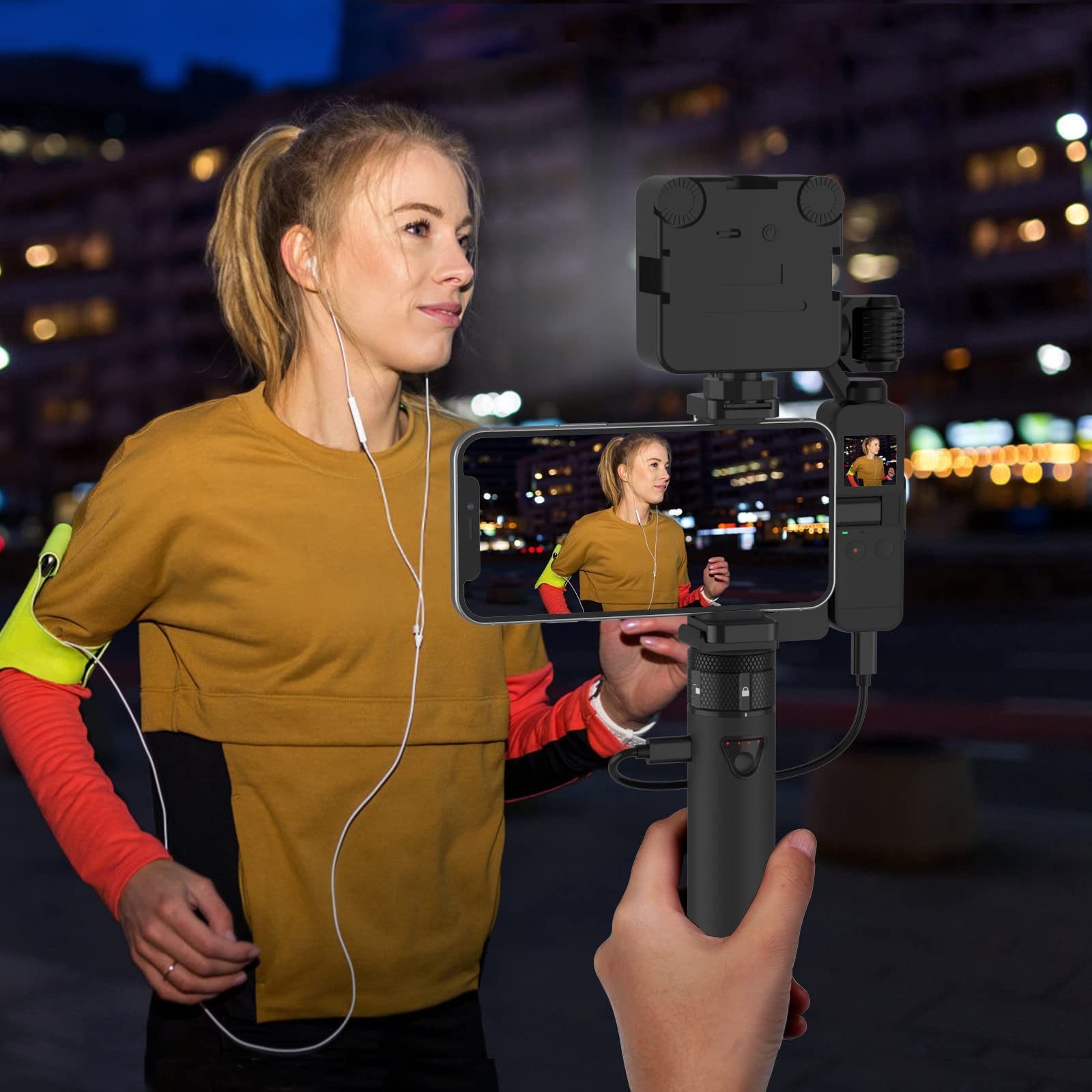 Charging Stick for DJI OSMO Pocket, 5000mah Power Charger Compatible with DJI Osmo Pocket 2/Osmo Pocket 1,Power Stick with Phone Holder for Osmo Pocket Camera Upgrade Version