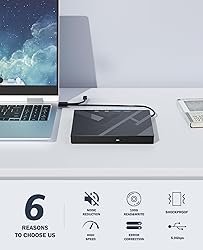 Wbacon 7 in 1 External Blu Ray Drive, External