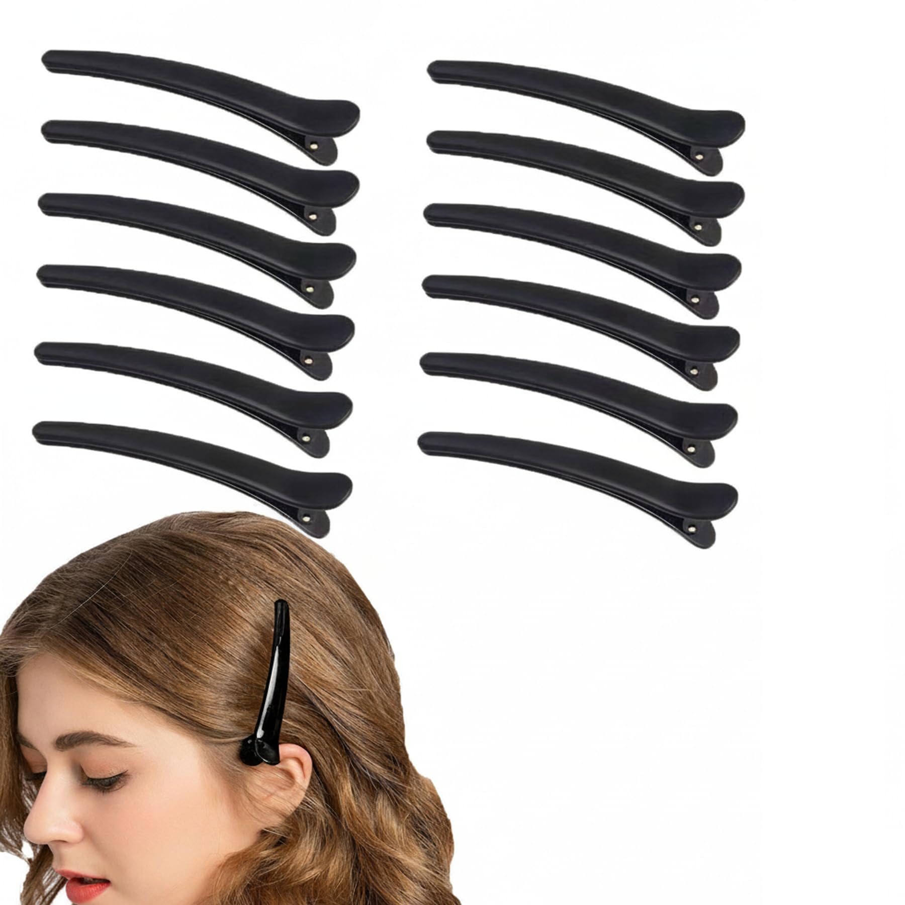 hair clips women, Yuyte 12pcs/set Professional Hair Clip For Girls Women Hairdressing Salon Sectioning Hairpins
