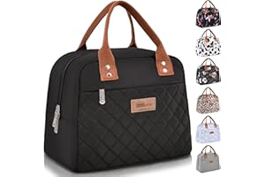 HOMESPON Insulated Lunch Bag for Women Men Adults Lunch Tote with Front Pocket Lunch Box Container Cooler Bag for Work Picnic