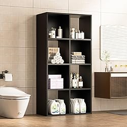 COMHOMA 8 Wood Cube Storage Organizer with Open