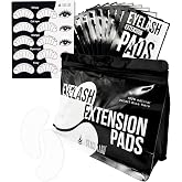STACY LASH 100 Pairs Set Under Eye Gel Pads for Eyelash Extension - Lint Free Patches with Vitamin C and Aloe Vera Lash Supplies and Beauty tools - Hydrogel Eye Pads - Skin Moisturizes