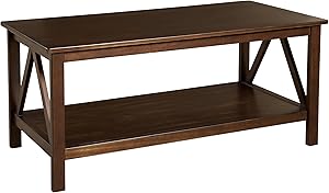 Linon Home Dcor Linon Home Decor Titian Coffee Table, 44.02" w x 21.97" d x 20" h, Antique Tobacco