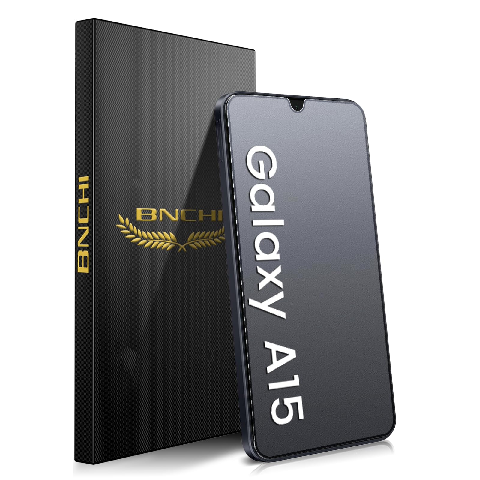 BNCHI 2 Pack for Samsung Galaxy A15 Anti-Glare Matte Screen Protector 6.5 inch, Support Fingerprint Unlock, 9H Tempered Glass Film, [Scratch Resistant] [Anti-Fingerprint] [Smooth as Silk]