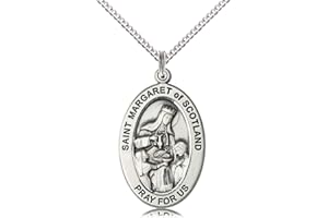 BONYAK JEWELRY Sterling Silver St. Margaret of Scotland Pendant