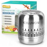 Exluvon Refrigerator Deodorizer, Up to 10 years, Freezer Odor Eliminator | Catalytic Stainless Steel Fridge Smell Remover for Cars, Closets and RVs, Alternative to Baking Soda and Charcoal Bags