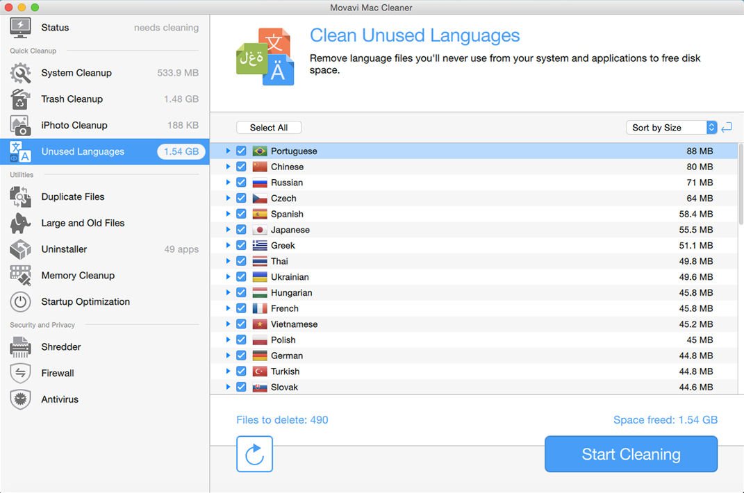 Movavi Mac Cleaner 2 Personal Edition [Download] - Thumbnail 2