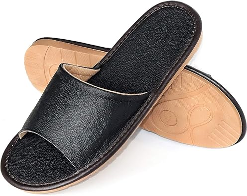 mens leather slippers amazon