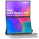 New Mobile Pixels Duex Float 2 Pro 2.5 K 16" Portable Monitor | Laptop Screen Extender (Built-in Kickstand), USB C/HDMI Stacked Monitor with Dual Speakers, Windows, MacOS, Switch, Android