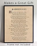 Jabberwocky Poem Wall Art, 11"x14" Unframed Print - Stunning Version of the Jabberwocky by Lewis Carroll, Wall Decor for any Home