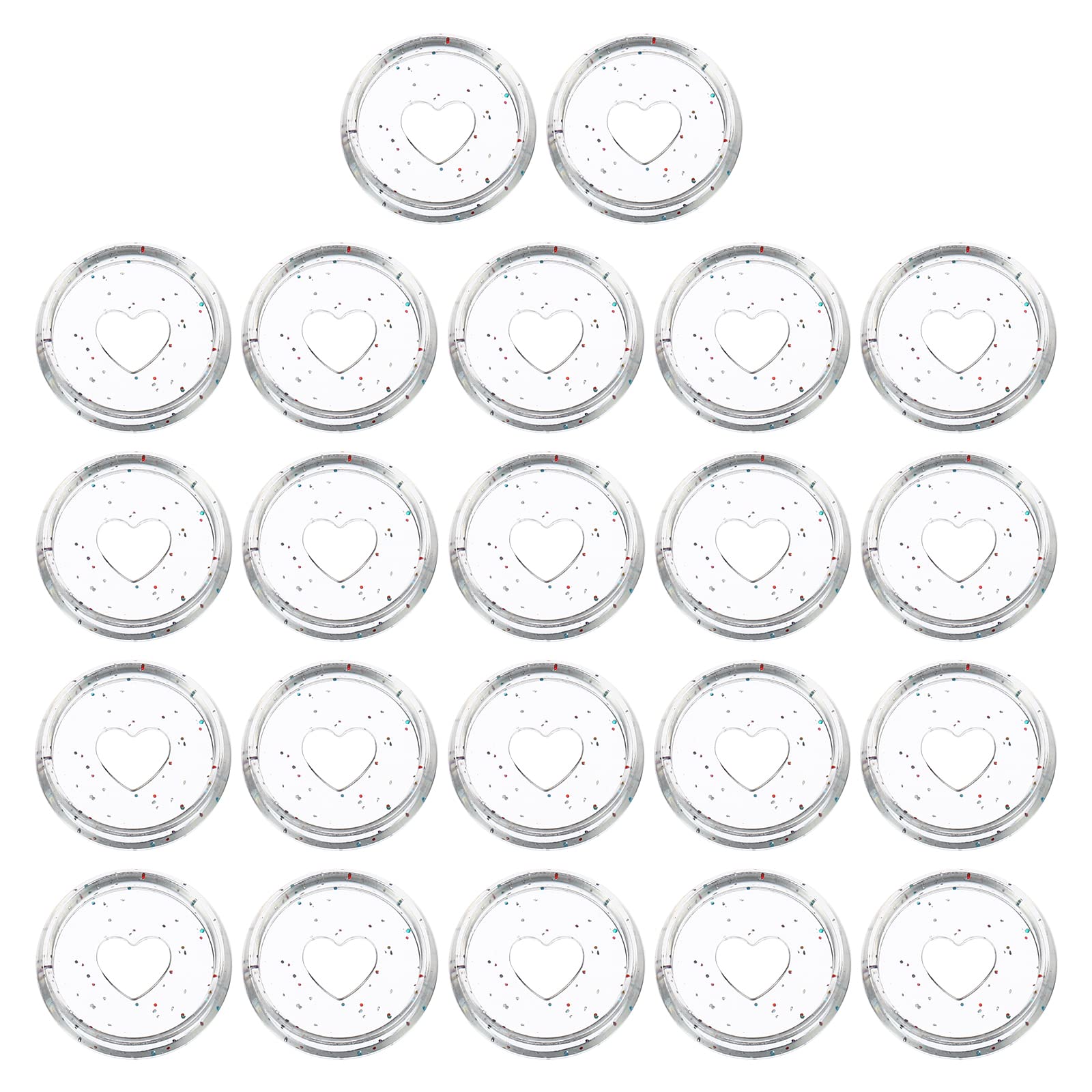 PATIKIL 28mm Plastic Book Binding Discs, 22 Pack Discbound Expansion Discs Heart Binder Rings for DIY Notebook Planner, Shine Pink — image 1