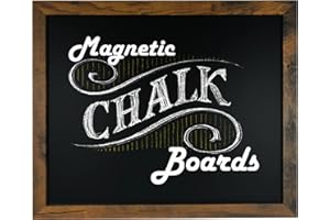 Loddie Doddie Magnetic Chalkboard for Kitchen and Wall Decor - 18" x 22" Rustic Frame - Easy-to-Erase Chalkboard - Framed Magnet Blackboard - Hanging Black Chalkboards - Magnetic Chalkboard for Wall