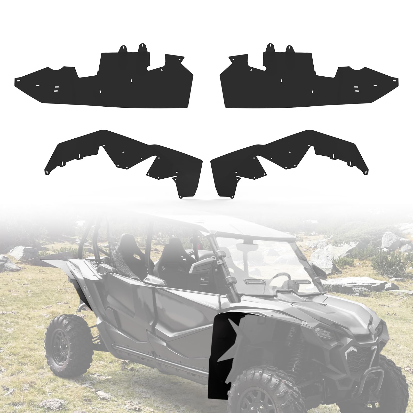 Photo 1 of *MISSING PARTS UNKNOWN*
A & UTV PRO Fender Flares Extended Mud Guards for 2019-2024 Honda Talon 1000x 1000r 1000x4, Front & Rear Mud Flaps Accessories, Extreme Durability, 4 PCS