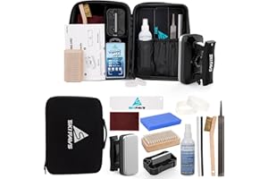 SKIFAVS Ski/Snowboard Wax Kit, Ski Tuning & Waxing Kit with Wax Iron, Complete Basic Wax Set - Professional Tuning Equipment, All Temperature Wax, Base Cleaner, Brush, Wax Scraper, P-tex, Tuning Stone
