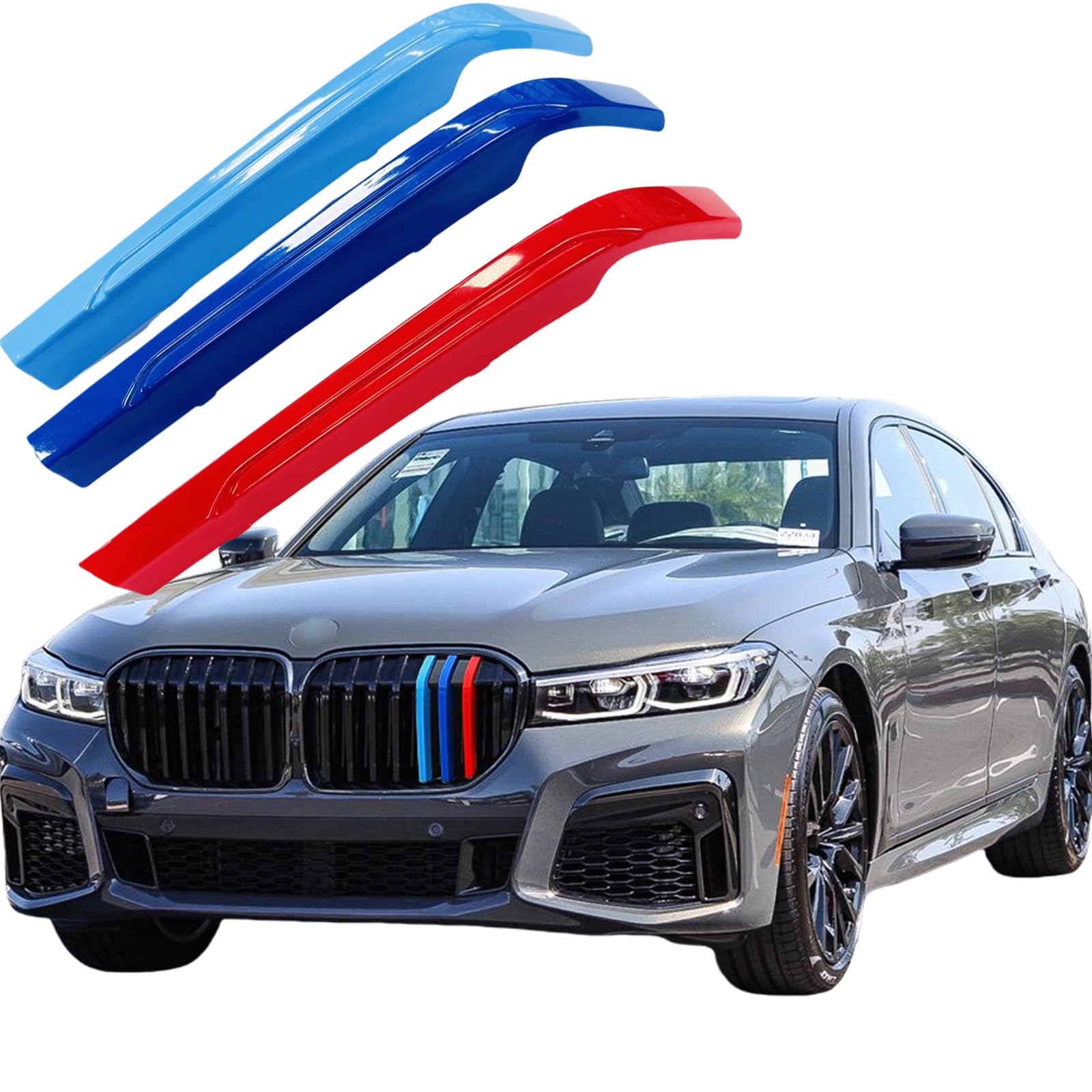 Photo 1 of VaisbyTown Automotive Grille Inserts for BMW 7 Series 2020-2023 G11 (ONLY Fit 8-Beam),Front Grille Accessories