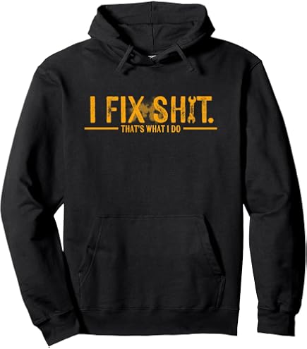 Amazon.com: Grunt Style I Fix Sht Hoodie (Small, Black) : Clothing