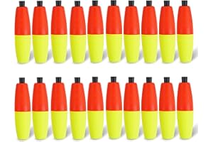 JOGFFDE 20PCS Peg Floats Fishing Bobbers Cigar Slip Fishing Corks Bobbers Fishing Float Fishing Foam Float with Pipe Plug for Saltwater Fishing