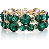 Tuliper Summer Wedding Bracelet for Women, Charm Gorgeous Crystal Dancing Party Bridal Elegant for Daily Brides Bracelet for Party