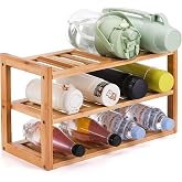 Amazon.com: Pumtus 3 Tier Bamboo Water Bottle Organizer, Stackable ...