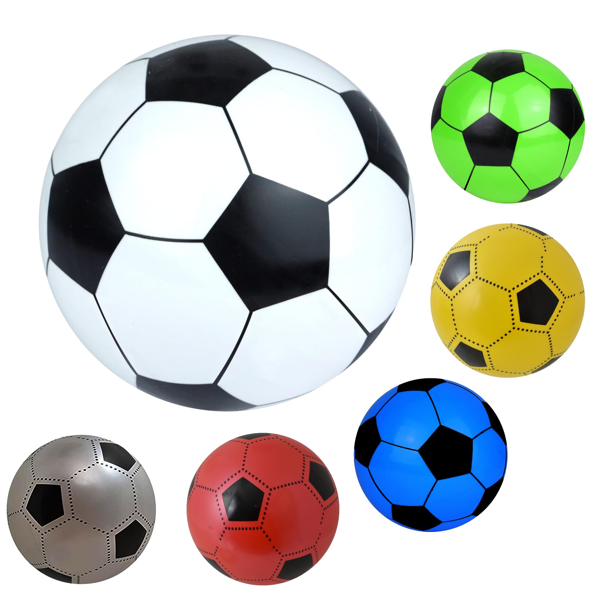 D.A.Y. Republic Kids Soft Lightweight Football - Size 5, PVC Panel, Ideal for Indoors & Outdoors, Beach and Garden (4pk 8" PVC Football)